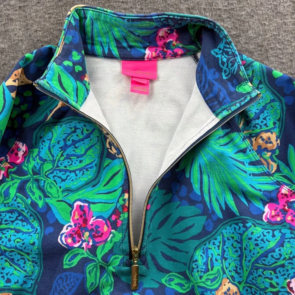 Lilly Pulitzer Life Of The Party Little Skipper Popover 1/4 Zip Girls M (6-7) - Picture 7 of 10